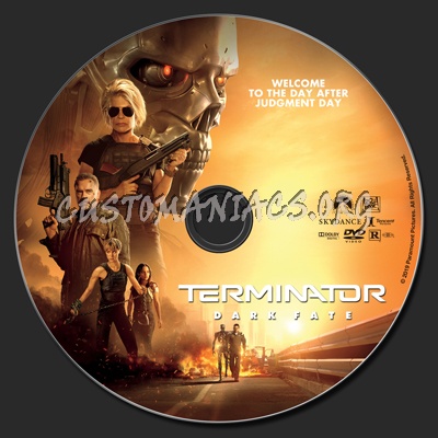 Terminator: Dark Fate dvd label