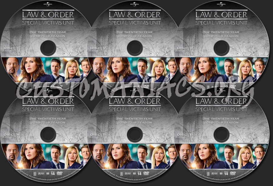 Law & Order: Special Victims Unit - Season 20 dvd label