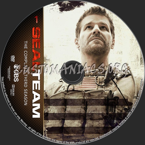 Seal Team Season 3 dvd label