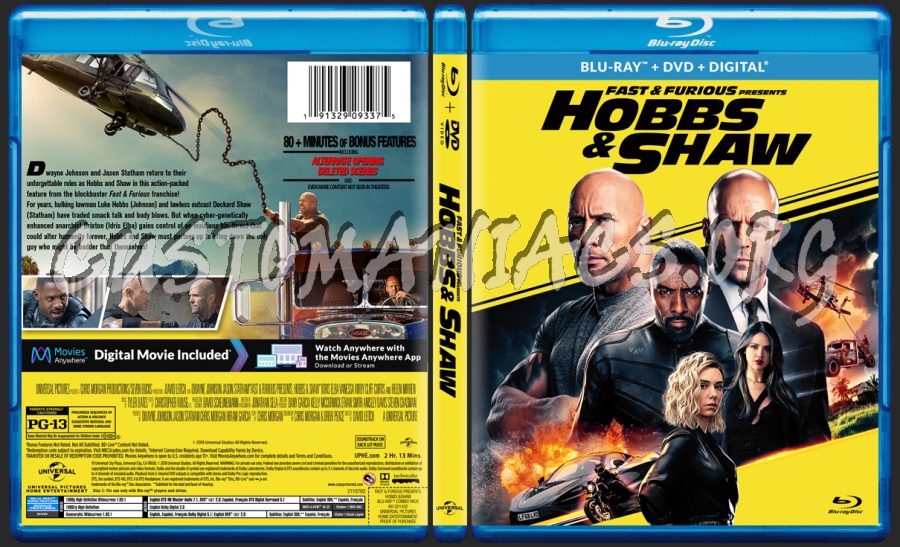 Fast & Furious Presents Hobbs & Shaw blu-ray cover