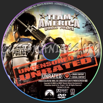 Team America dvd label