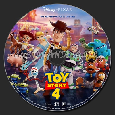 Toy Story 4 (2D & 3D) blu-ray label