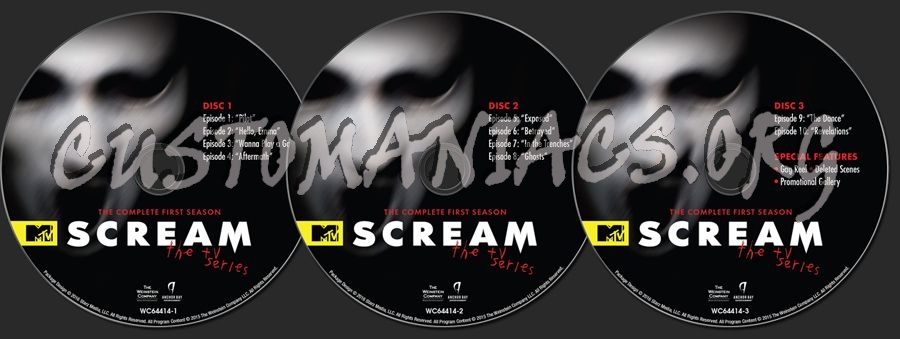 Scream Season 1 dvd label