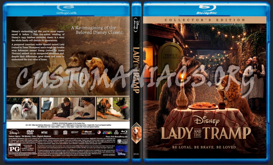 Lady and the Tramp (2019) blu-ray cover
