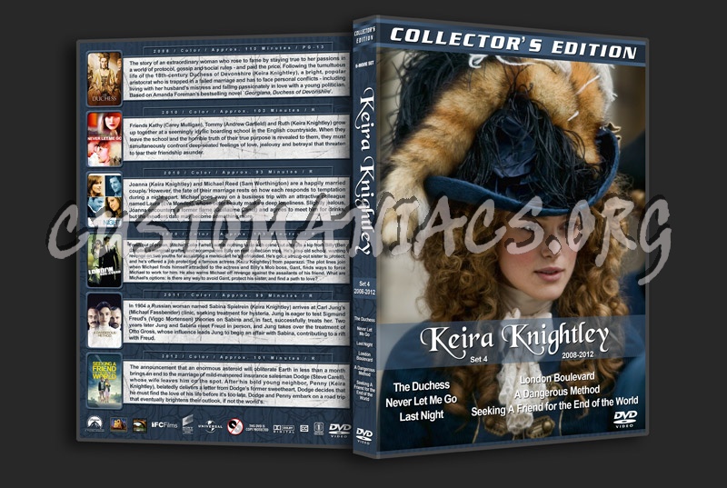 Keira Knightley Filmography - Set 4 (2008-2012) dvd cover