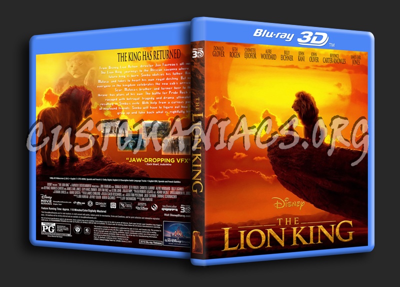 The Lion King 2019 3D dvd cover