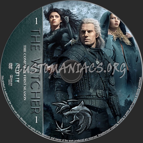 The Witcher Season 1 dvd label