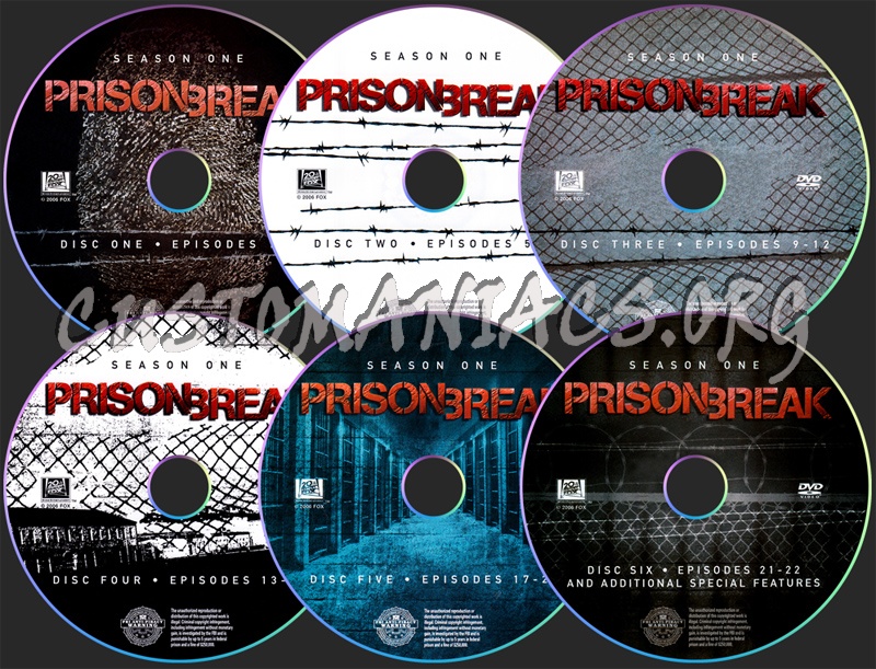 Prison Break - Season 1 dvd label