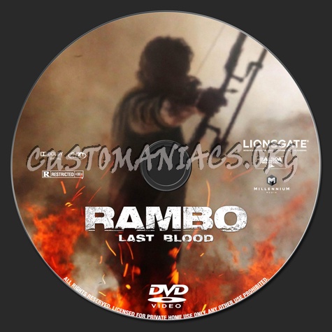 Rambo: Last Blood dvd label