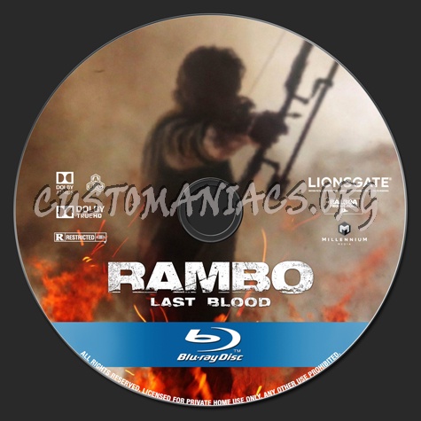 Rambo: Last Blood blu-ray label