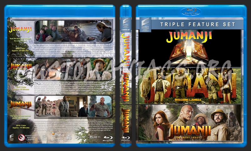 Jumanji Triple Feature blu-ray cover