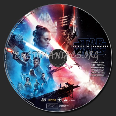 Star Wars: The Rise Of Skywalker (2D & 3D) blu-ray label