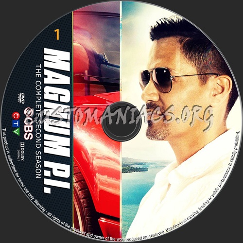 Magnum PI Season 2 dvd label