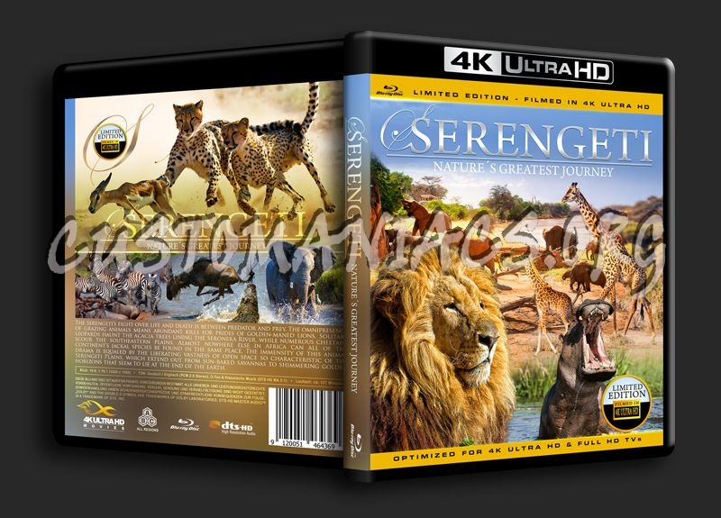 Serengeti 4K blu-ray cover