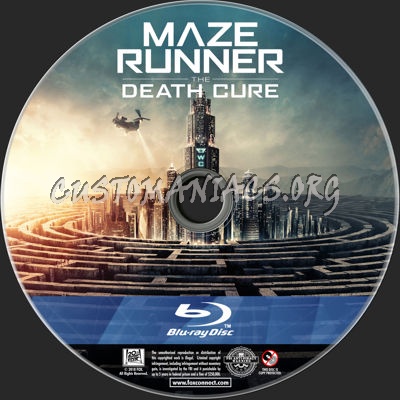 Maze Runner The Death Cure (2018) blu-ray label