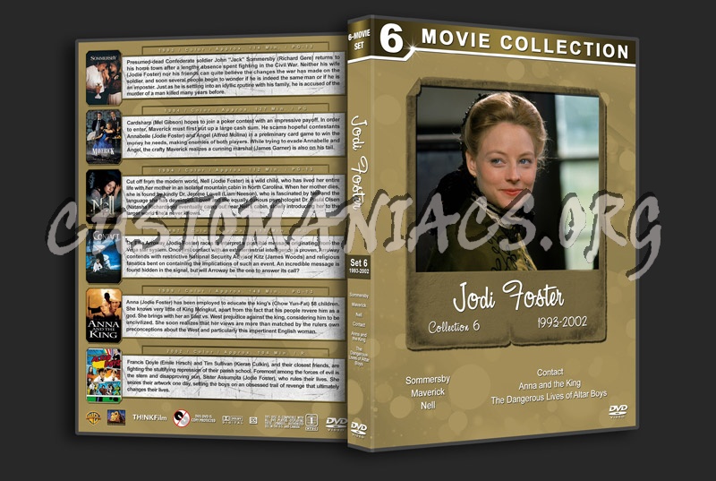 Jodie Foster Filmography - Collection 6 (1993-2002) dvd cover