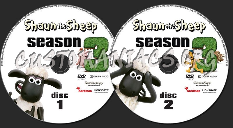 Shaun the Sheep Season 3 dvd label