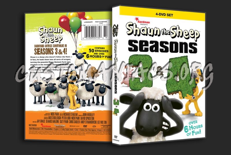 Shaun the Sheep Season 3&4 dvd cover