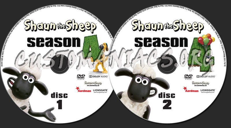 Shaun the Sheep Season 4 dvd label