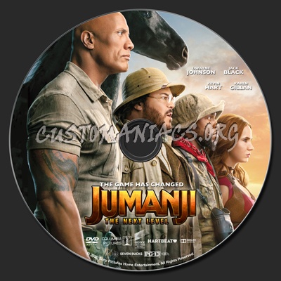 Jumanji: The Next Level dvd label