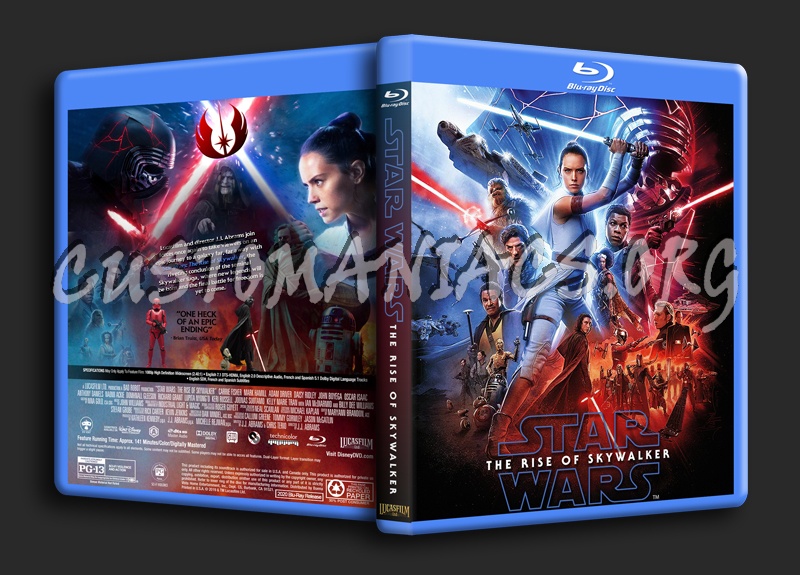 Star Wars: The Rise Of Skywalker dvd cover