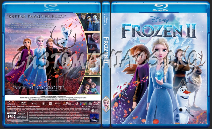 Frozen 2 blu-ray cover