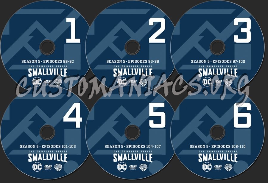 Smallville Season 5 dvd label