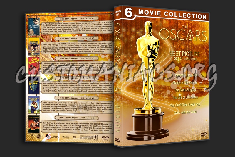 The Oscars: Best Picture - Set 2 (1934-1939) dvd cover