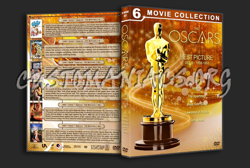 The Oscars: Best Picture - Set 6 (1958-1963) dvd cover