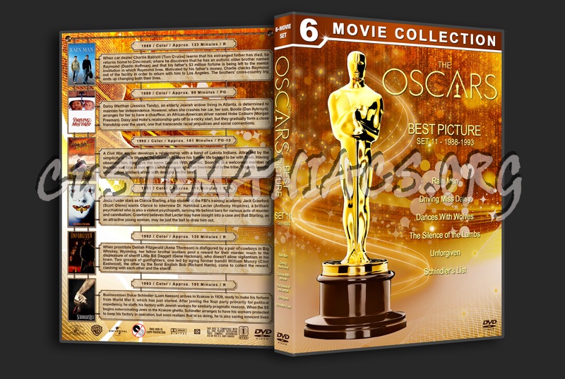 The Oscars: Best Picture - Set 11 (1988-1993) dvd cover