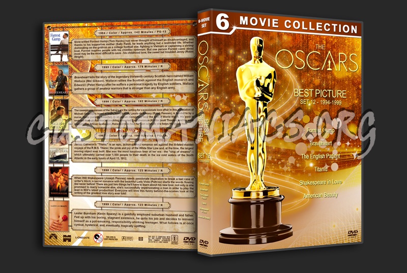 The Oscars: Best Picture - Set 12 (1994-1999) dvd cover