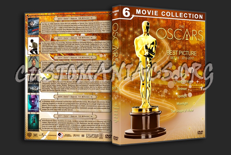 The Oscars: Best Picture - Set 15 (2012-2017) dvd cover