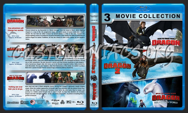 How to Train Your Dragon Triple Feature blu-ray cover