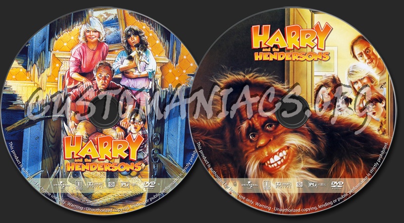 Harry and the Hendersons dvd label