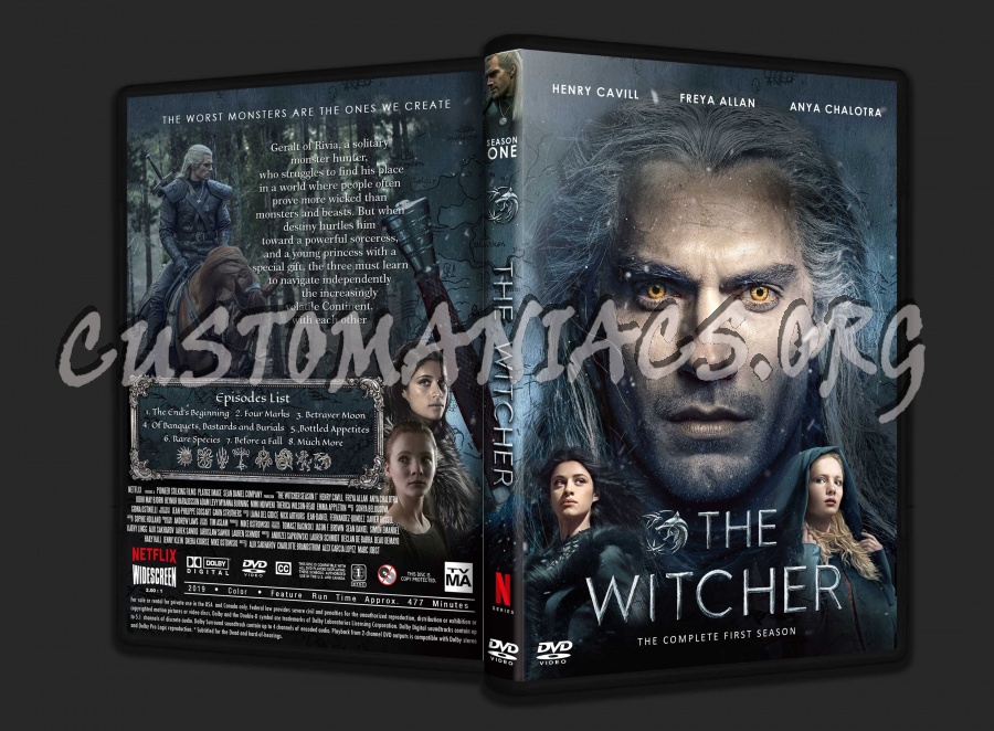 The Witcher - Season 1 dvd cover