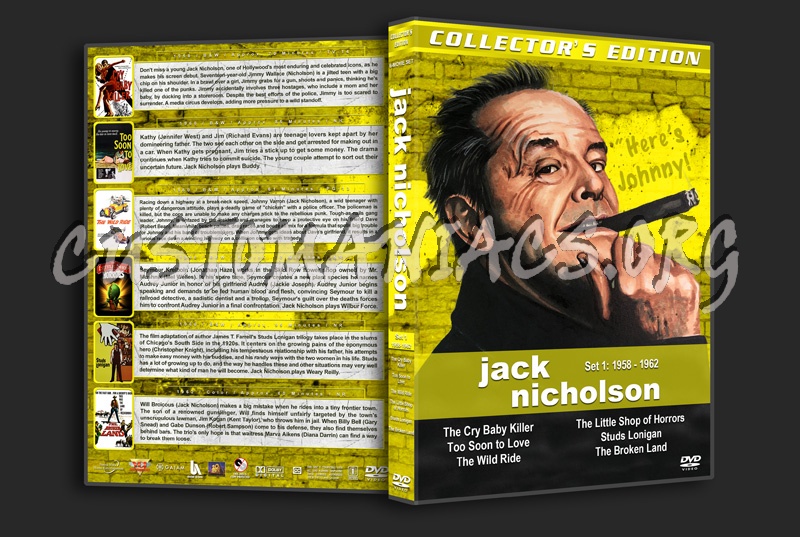 Jack Nicholson Filmography - Set 1 (1958-1962) dvd cover