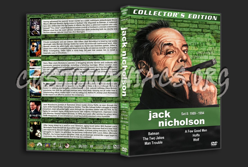 Jack Nicholson Filmography - Set 8 (1989-1994) dvd cover