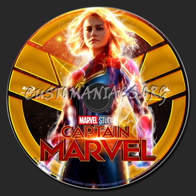 Captain Marvel blu-ray label