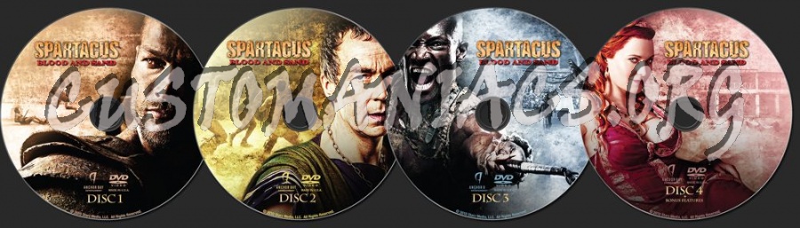 Spartacus Blood and Sand dvd label