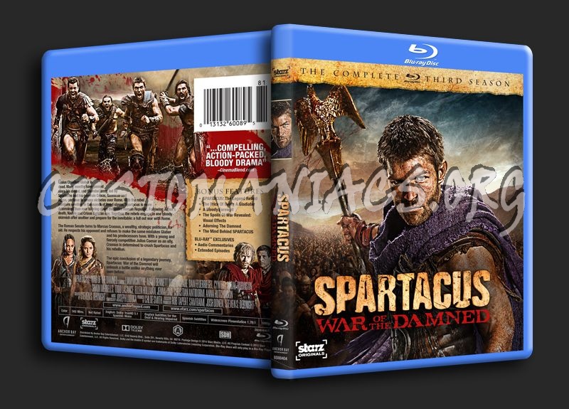 Spartacus War of the Damned blu-ray cover