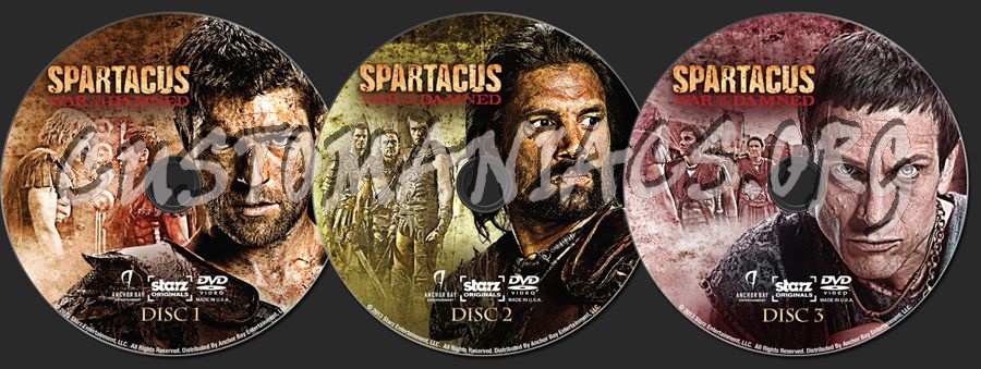 Spartacus War of the Damned dvd label