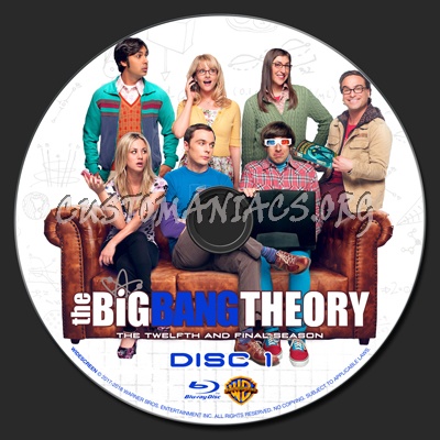 The Big Bang Theory Season 12 blu-ray label