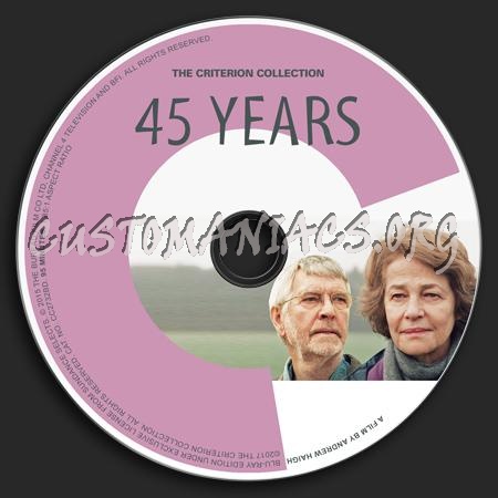 861 - 45 Years dvd label