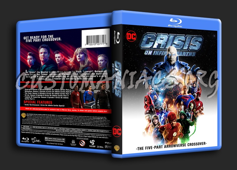 Crisis On Infinite Earths blu-ray cover