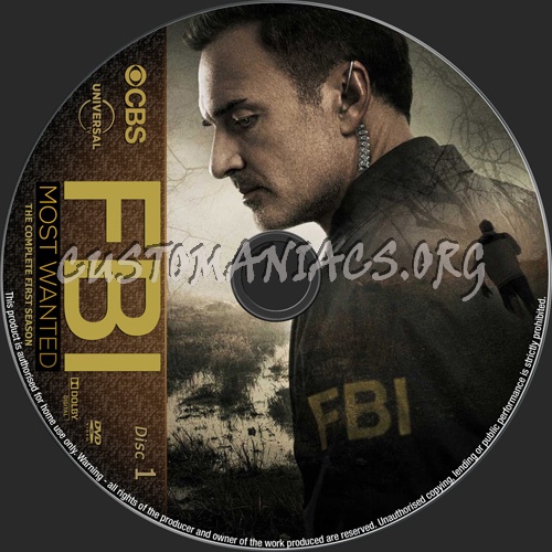 FBI Most Wanted Season 1 dvd label