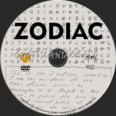 Zodiac dvd label