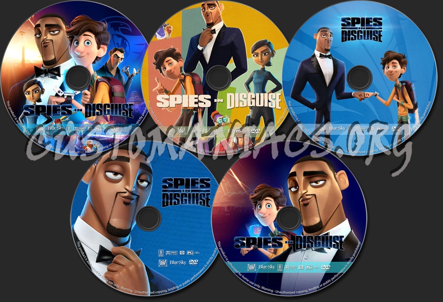 Spies in Disguise dvd label