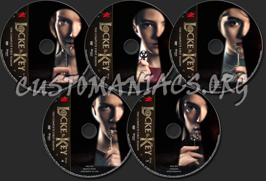 Locke & Key Season 1 dvd label