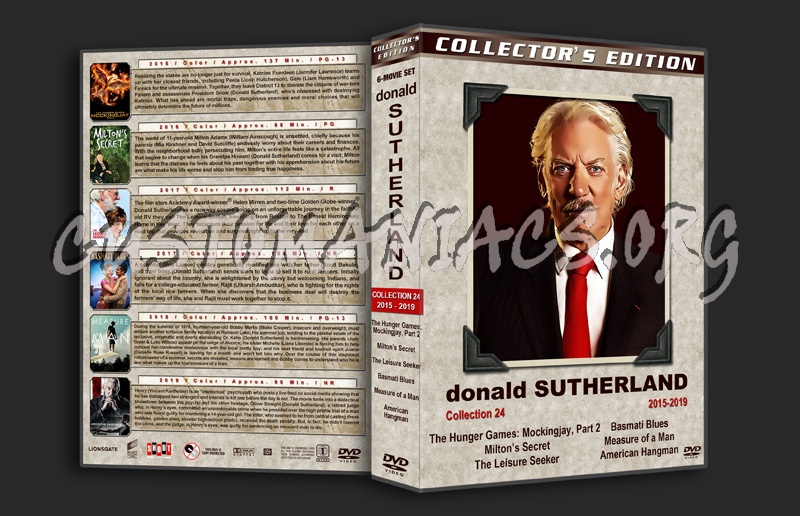 Donald Sutherland Film Collection - Set 24 (2015-2019) dvd cover