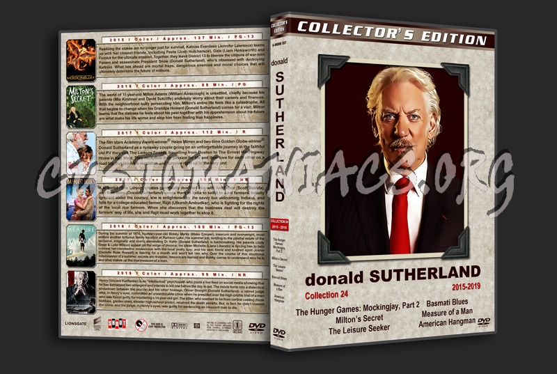 Donald Sutherland Film Collection - Set 24 (2015-2019) dvd cover